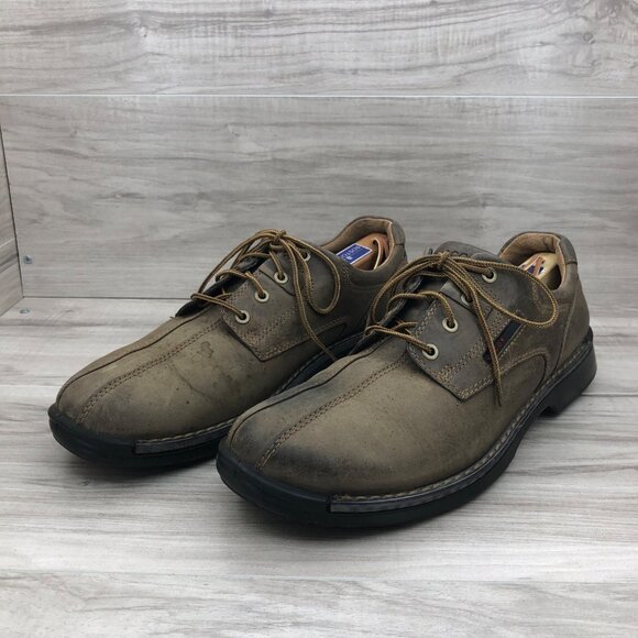 Ecco Shoes Mens EU 45 Brown Nubuck Leather Lace Up Derby Casual Shoes main image 4